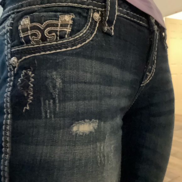 Rock Revival Dark Blue Easy Boot Kai jeans. Size 27 Rise 9” Inseam 32.5” - Picture 3 of 6